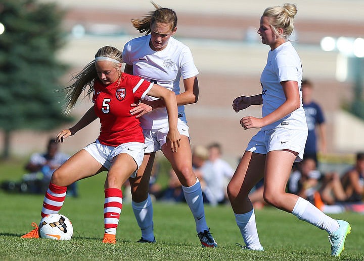 &lt;p&gt;The Lake City Timberwolves duke it out with the Sandpoint Bulldogs in girls soccer on Tuesday, Aug. 23, 2016 at Lake City High School. Lake City emerged victorious with a 4-0 win. To purchase photo, please visit www.cdapress.com/photos&lt;/p&gt;