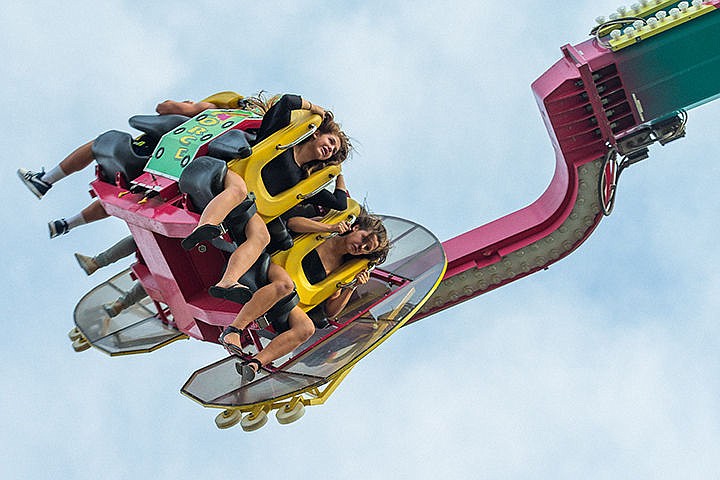 &lt;p&gt;SHAWN GUST/Press&lt;/p&gt;&lt;p&gt;Sam Swayze, 14, left, and Georgia Worrell, 13, grimace while riding the G-Force at the fair.&lt;/p&gt;