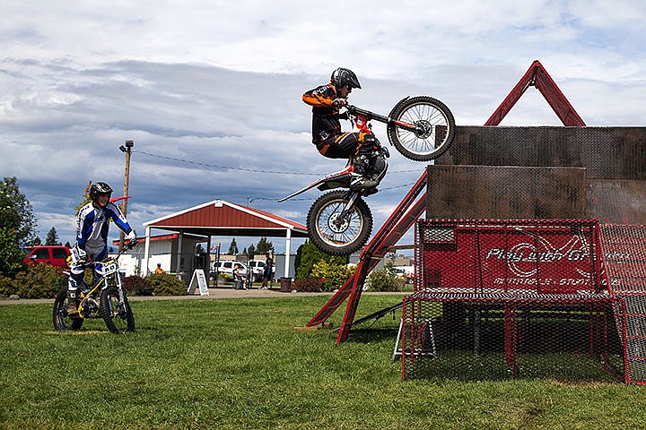 &lt;p&gt;TESS FREEMAN/Press&lt;/p&gt;&lt;p&gt;Chad Petersen&#160;takes a victory lap after winning the trial between him and Sam Meyerpeter during the Play with Gravity show at the North Idaho Fair and Rodeo. Play with Gravity is one of nine free entertainment events at the fair.&lt;/p&gt;
