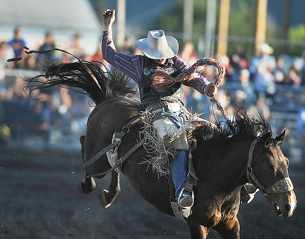 &lt;p&gt;James Irish of Lewistown rides Easy Does It in the saddle bronc
competition on Saturday night at the Northwest Montana Fair PRCA
Rodeo in Kalispell.&lt;/p&gt;