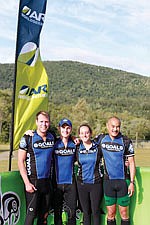 Team GOALS ARA 2 before the start of the 2010 Untamed New England 
Adventure Race: Dan Smith, Brent Freedland, Ali Bronsdon and Bruce Wong.