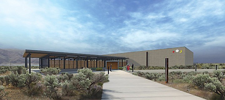 A conceptual drawing of how the $20 million Wanapum Heritage Center will appear after it is complete.