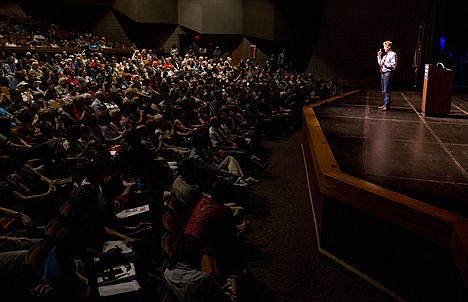 &lt;p&gt;Republican presidential candidate Rand Paul speaks to more than 500 of all ages at a rally Wednesday at North Idaho College.&lt;/p&gt;