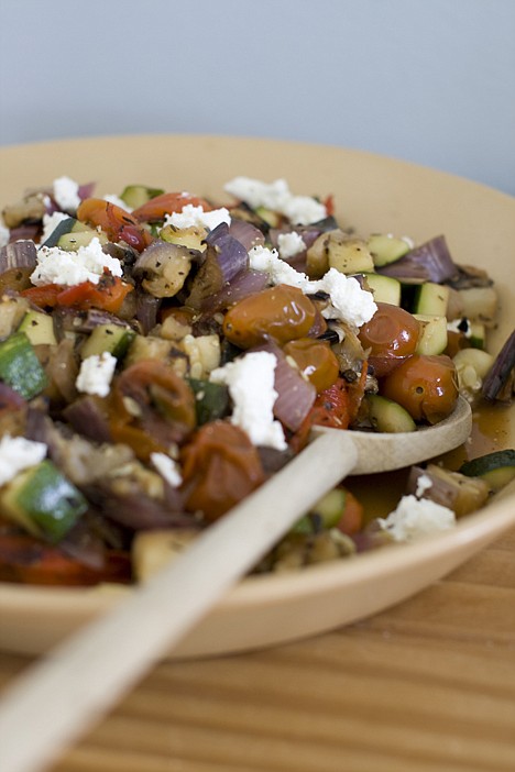 <p>Grilled ratatouille salad.</p>