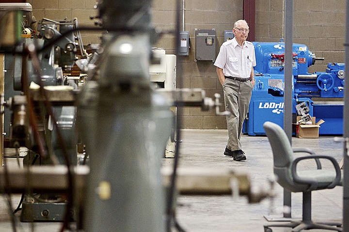 &lt;p&gt;JEROME A. POLLOS/Press Wes Hill walks through one of the classroom labs filled with metal fabrication machinery.&lt;/p&gt;