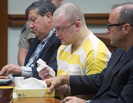 &lt;p&gt;Adam Dees wipes his eyes after he speaking to the court at his sentencing, Friday, in Boise.&lt;/p&gt;