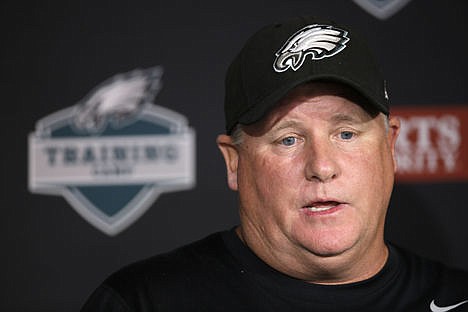 &lt;p&gt;Philadelphia Eagles head coach Chip Kelly speaks with members of the media during NFL football training camp, Aug. 20, in Philadelphia.&lt;/p&gt;