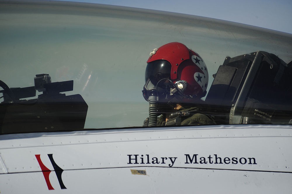 &lt;p&gt;Hilary Matheson preparing for takeoff.&lt;/p&gt;