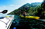 Kayaking their way around Lake Pend Oreille