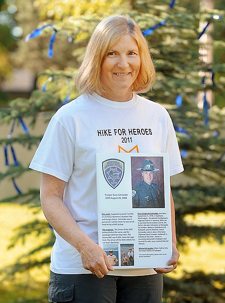 &lt;p&gt;Becky Sturdevant stands with a photo of her son, Montana Highway
Patrol Trooper Evan Schneider, who was killed when an oncoming
pickup truck crossed the center line and struck the trooper&#146;s car
head-on in 2008.&lt;/p&gt;