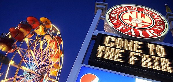 &lt;p&gt;View of the Ferris Wheel and Northwest Montana Fair sign.&lt;/p&gt;