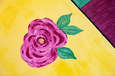 &lt;p&gt;A detail painted by Jeanne Silva is part of her design on an old table that recently sold for $600. Silva uses house paint to ensure that her paintings last.&lt;/p&gt;