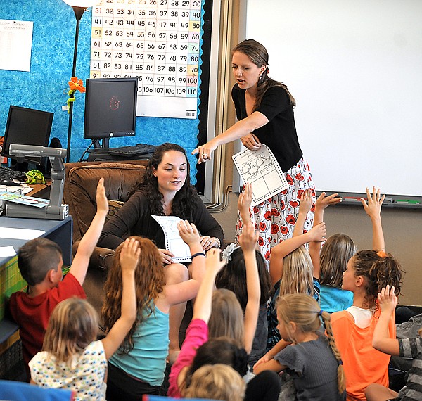 &lt;p&gt;Stephanie Kolar, left, and Lauren Beach, team teaching the second grade at Peterson Elementary on Wednesday, August 29, in Kalispell.&lt;/p&gt;