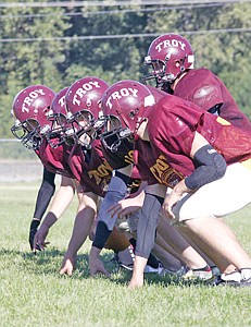 &lt;p&gt;Troy's offensive line with Gabe Hickman at QB during practice Tuesday afternoon.&lt;/p&gt;