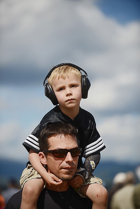 &lt;p&gt;Ryan Eckert of Boise, Idaho and his son Trevor Eckert, 4, on Saturday, August 30 at the Mountain Madness Air Show. (Brenda Ahearn/Daily Inter Lake)&lt;/p&gt;