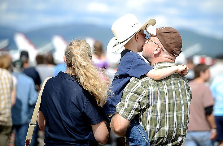 &lt;p&gt;Judy and Steve O'Dwyer of Bozeman with their six-year-old son Aiden watch as the Thunderbirds prepare for their show on Saturday, August 30 at the Mountain Madness Air Show. (Brenda Ahearn/Daily Inter Lake)&lt;/p&gt;