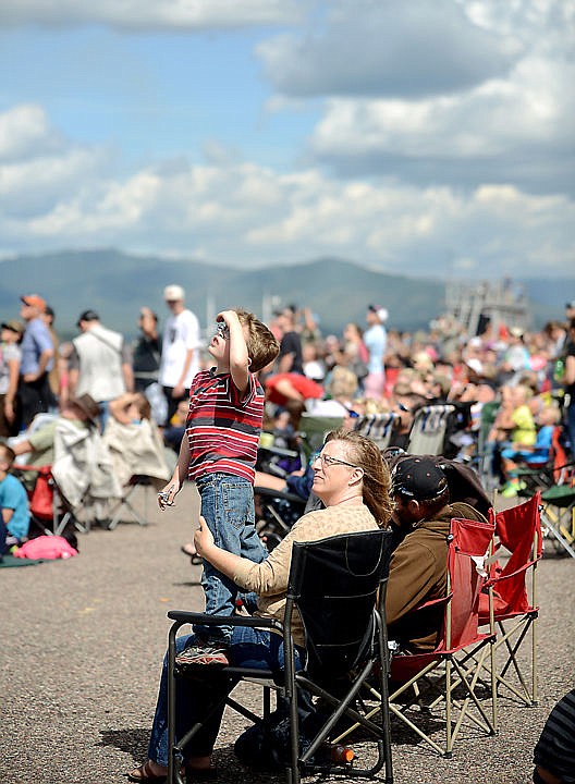 &lt;p&gt;Kathy Shappell and her grandson Bryant Shappell, 6, take in the show on Saturday, August 30 at the Mountain Madness Air Show. (Brenda Ahearn/Daily Inter Lake)&lt;/p&gt;