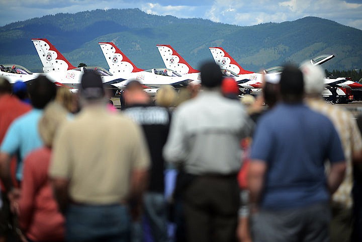 &lt;p&gt;The crowd waits as the Thunderbirds fire their engines and prepare for their show on Saturday, August 30 at the Mountain Madness Air Show. (Brenda Ahearn/Daily Inter Lake)&lt;/p&gt;