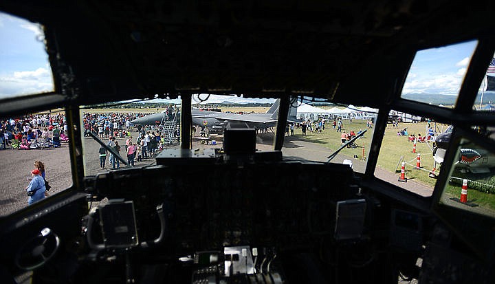 &lt;p&gt;View of the crowd gathered from the cockpit of a C-130 on display with members of the Air National Guard out of Great Falls, Montana on Saturday, August 30 at the Mountain Madness Air Show. (Brenda Ahearn/Daily Inter Lake)&lt;/p&gt;