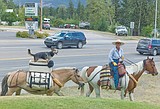 Long rider heads through C-Falls