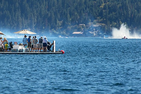 &lt;p&gt;Spectators gathered Saturday on a private dock to watch the Diamond Cup hydroplane races on Lake Coeur d'Alene.&lt;/p&gt;