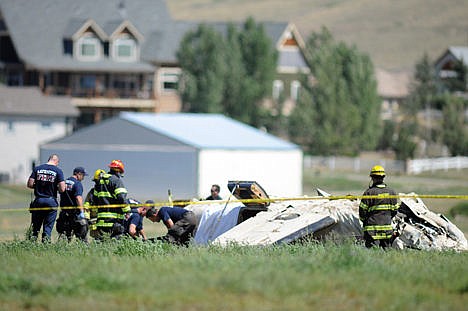 &lt;p&gt;Police and firefighters work on the scene where three people were killed and two others injured when an airplane crashed in a field northwest of the Erie, Colo., Municipal Airport while coming in for a landing Sunday. Police and firefighters work on the scene where three people were killed and two others injured when an airplane crashed in a field northwest of the Erie, Colo., Municipal Airport while coming in for a landing Sunday.&lt;/p&gt;