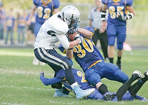 &lt;p&gt;David Winter, 30, strips the ball from Nick Sabin, Loggers take over at the Bonners 45, second quarter.&lt;/p&gt;