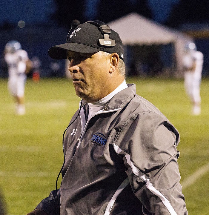 <p>LOREN BENOIT/Press Coeur d'Alene and Central Valley High Schools faceoff on the gridiron under the lights on Friday, Sept. 2, 2016 at Viking Stadium. CHS emerged victorious with a 48-11 win. To purchase photos, please visit www.cdapress.com/photos</p>