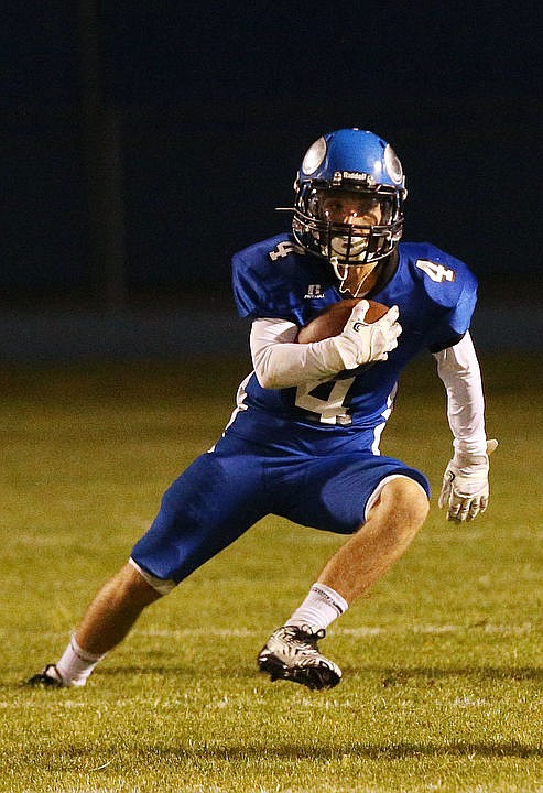<p>LOREN BENOIT/Press Coeur d'Alene and Central Valley High Schools faceoff on the gridiron under the lights on Friday, Sept. 2, 2016 at Viking Stadium. CHS emerged victorious with a 48-11 win. To purchase photos, please visit www.cdapress.com/photos</p>