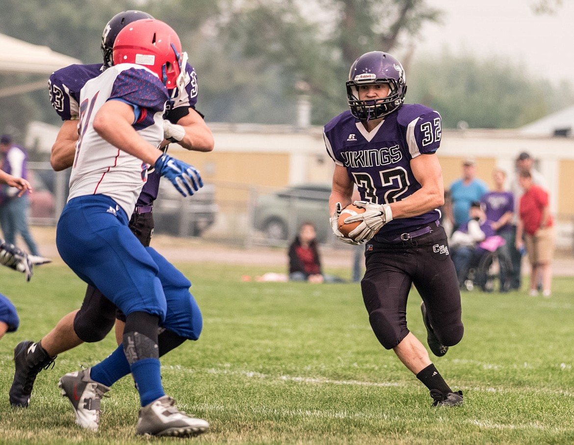 &lt;p&gt;Charlo's Jared Doty looks to head up field during their game against Superior on Saturday night.&lt;/p&gt;