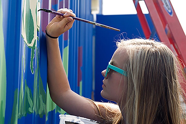 &lt;p&gt;MIKE CURRY/Press&lt;/p&gt;&lt;p&gt;Jayden Rowe,15, finishes the final touches on her mural on the side the parks and recreation building in Rathdrum.&lt;/p&gt;
