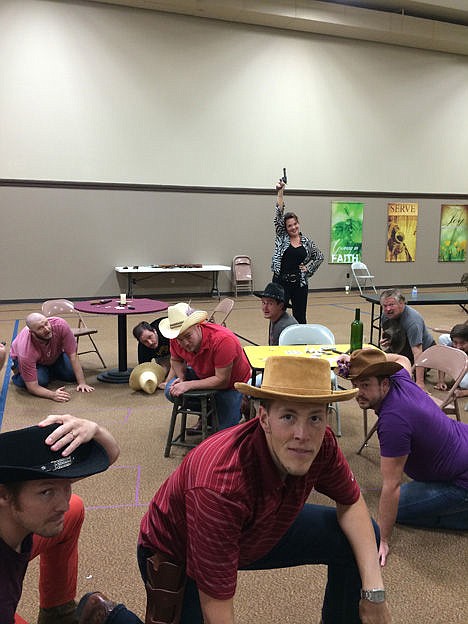 &lt;p&gt;The miners dive for cover when Jill Gardner arrives as gun-toting Minnie to stop a bar fight and teach her Bible class in rehearsal for Opera Coeur d'Alene's upcoming production of &quot;The Girl of the Golden West.&quot;&lt;/p&gt;