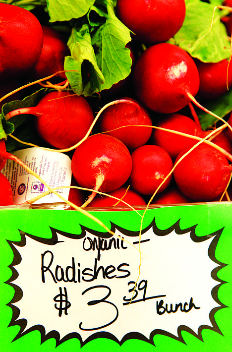 &lt;p&gt;FILE - This March 16, 2011, file photo shows organic radishes at the Pacifica Farmers Market in Pacifica, Calif. Patient after patient asked: Is eating organic food, which costs more, really better for me? Unsure, Stanford University doctors dug through reams of research to find out _ and concluded there's little evidence that going organic is much healthier, citing only a few differences involving pesticides and antibiotics. Eating organic fruits and vegetables can lower exposure to pesticides, including for children _ but the amount measured from conventionally grown produce was within safety limits, the researchers reported Monday, Sept. 3, 2012. (AP Photo, File)&lt;/p&gt;