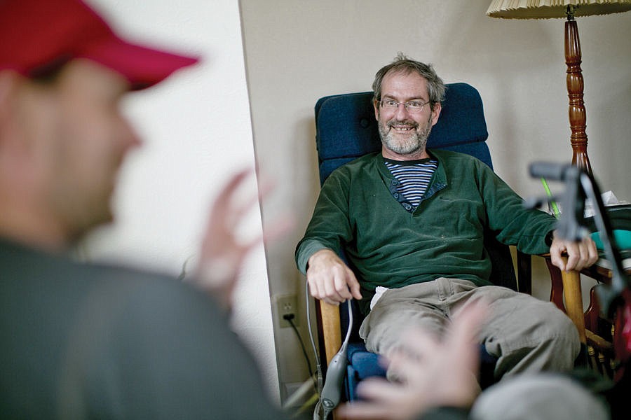 &lt;p&gt;Mike Yochim, 47, a National Parks Service planner, right, is all smiles while conversing with friend Sean Miculka before preparing for a canoe trip on Thursday, Aug. 20, 2014, in Gardiner, Mont. Yochim was diagnosed with Amyotrophic lateral sclerosis (ALS) in September 2013 and will be joined by three of his closest friends for one last wilderness trip around Yellowstone Lake. (AP Photo/Bozeman Daily Chronicle, Adrian Sanchez-Gonzalez)&lt;/p&gt;