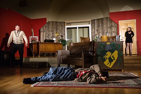 &lt;p&gt;The body of Clifford Anderson, played by Cole Durbin, lies on the floor in the home of Sydney and Myra Bruhl during a scene from Steve Kane and Loretta Underwood's production of Deathtrap.&lt;/p&gt;