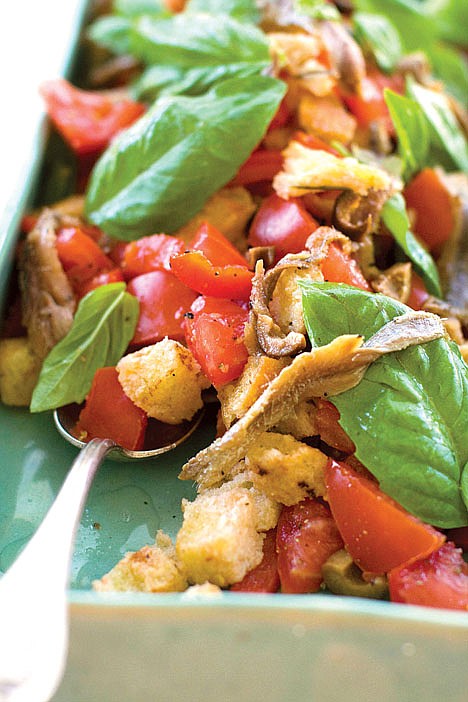 &lt;p&gt;This Aug. 1, 2011 photo shows James Peterson's Tuscan bread and tomato salad in Concord, N.H. For AP?s 20 Salads of Summer series, Peterson offered his version on the classic Italian bread and tomato salad from his just released cookbook, &quot;Kitchen Simple.&quot; (AP Photo/Matthew Mead)&lt;/p&gt;