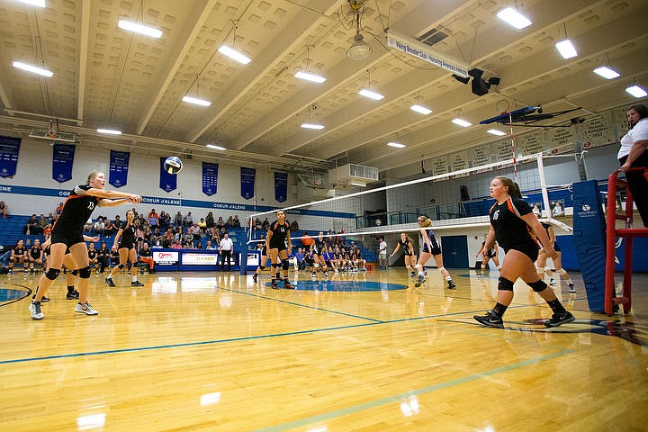 &lt;p&gt;Post Falls' Macky Morris digs off a Coeur d'Alene player's serve last Tuesday at Coeur d'Alene High School.&lt;/p&gt;