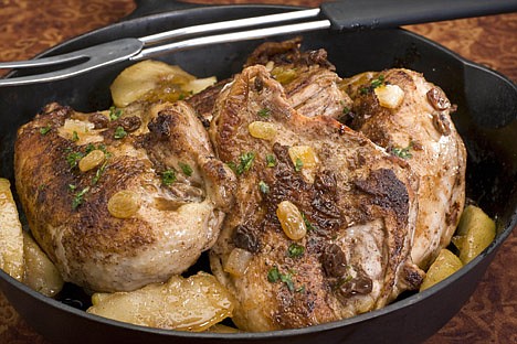 &lt;p&gt;This Aug. 23 photo shows chicken breasts with cider, spices and caramelized apples. With apples speaking to the desire for a sweet year to come this dish is both meaningful and tasty for Rosh Hashana.&lt;/p&gt;