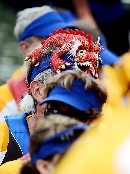 &lt;p&gt;Detail of the dragon worn by Bill Leininger of Bigfork, a member of the Northwest Montana Association of Realtors boat, on Sunday, September 8 at the 2013 Montana Dragon Boat Festival at Flathead Lake Lodge in Bigfork. (Brenda Ahearn/Daily Inter Lake)&lt;/p&gt;