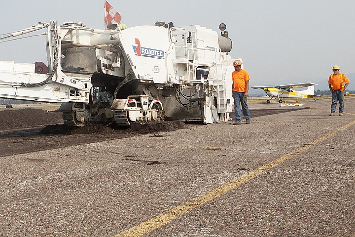 &lt;p&gt;Reconstruction of a stretch of Taxiway B at Glacier Park
International Airport began Thursday morning. Crews from Knife
River are milling the old asphalt and will repave the
2,350-foot-long stretch over the next 30 days.&lt;/p&gt;