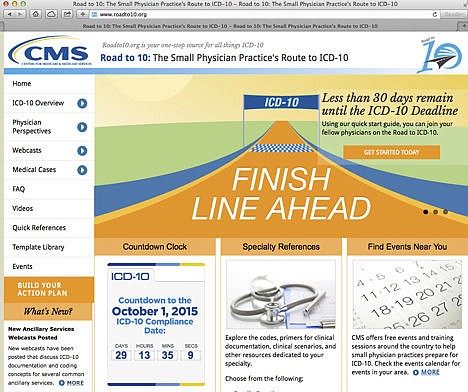 &lt;p&gt;The webpage for the Centers for Medicare &amp; Medicaid Services (CMS) showing the countdown at lower left, where new medical coding will go into effect on Oct. 1, is seen in Washington, D.C.&#160;&lt;/p&gt;