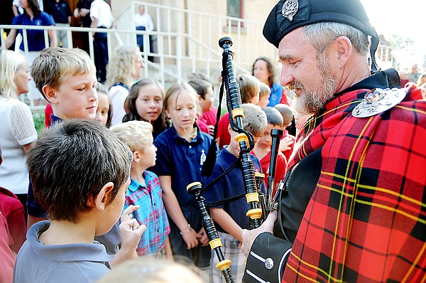 &lt;p&gt;Rod Douglas of the Montana Highlanders Bagpipe Band gathers with
parishoners outside Saint Matthew's Catholic Church on Friday
morning in Kalispell. Douglas later helped lead a procession of
students, staff and family from the church to the Kalispell Fire
Department for a memorial honoring the 343 emergency responders
killed in the 9/11 attacks.&lt;/p&gt;