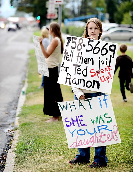 &lt;p&gt;Jesse Way of Bigfork and other protestors gathered outside the Flathead County Justice Center in Kalispell on Thursday.&lt;/p&gt;