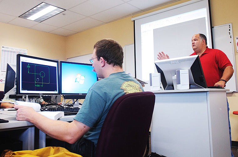 &lt;p&gt;Dan Leatzow, specialist for advanced manufacturing, right, teaches an Introduction to Mastercam class Thursday afternoon at Flathead Valley Community College. Robert Simpson is in the first year of the industrial machine technology program.&#160;&lt;/p&gt;