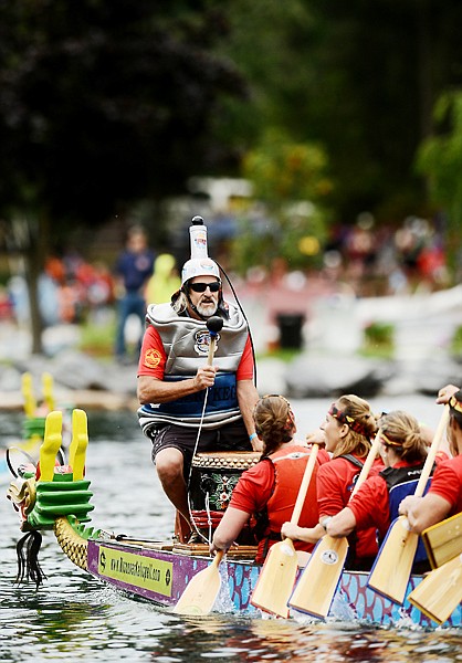 &lt;p&gt;Rob Robinson, the beer keg drummer for the Flathead Lake Brewing Company Imperial Dragons, set the winning pace for his team as they competed in the 2013 Montana Dragon Boat Festival on Saturday morning at Flathead Lake Lodge in Bigfork.&lt;/p&gt;