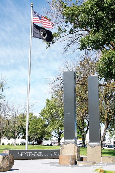 Candice Boutilier/Columbia Basin HeraldA Patriot Day ceremony is held in Moses Lake at 5:46 a.m. Thursday in Civic Center Park at the memorial site. The ceremony is open to the public.