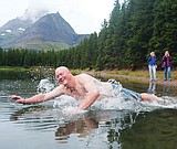 Splash! Man jumps in all Waterton-Glacier lakes