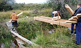 Shop class replaces old footbridge