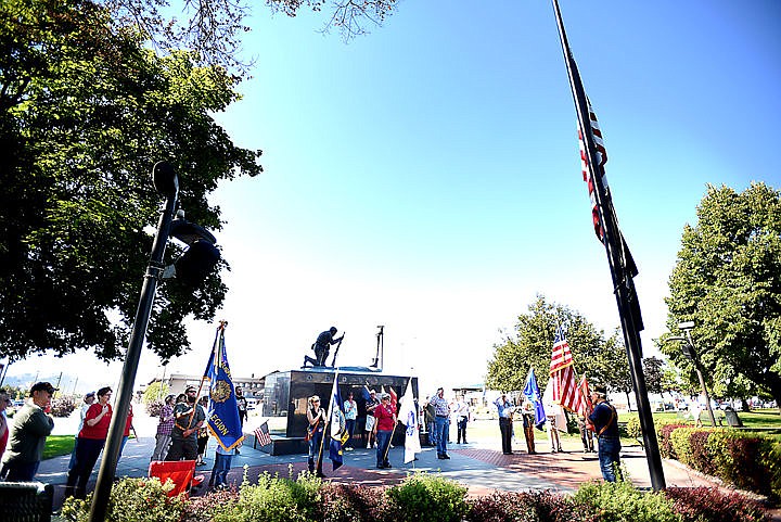 &lt;p&gt;Attendees of the American Legion 9/11 Ceremony gather around the memorial at Depot Park on Friday, September 11, in downtown Kalispell. The speech as given by American Legion Post 137 Chaplain Sam Birky. Birky exhorted listeners to &quot;find a place where you can make a difference, be an example, be an encourager to those around you. And finally, leave a legacy.&quot; (Brenda Ahearn/Daily Inter Lake)&lt;/p&gt;