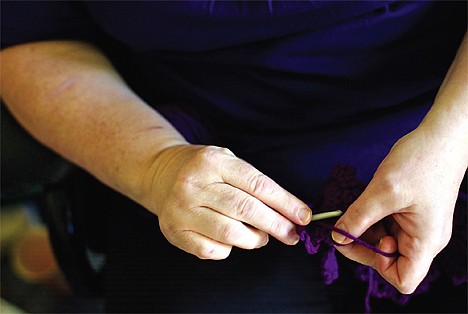 &lt;p&gt;DeLaine Mardell receives help from friends graphing each stitch for crocheting projects and then transcribes those graphs onto tape so Mardell can listen to the process.&lt;/p&gt;